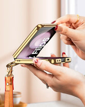 Cargar imagen en el visor de la galería, Estuche GKK Electro Plateado Con Anillo para Samsung Z Flip5