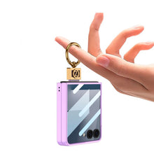 Cargar imagen en el visor de la galería, Estuche GKK Leather Anillo Deluxe + Glass para Samsung Z Flip7