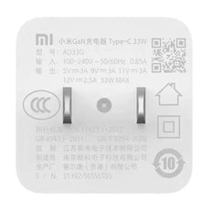 Cargar imagen en el visor de la galería, Cargador Xiaomi / Redmi Tipo C A Tipo C 33W Carga Rapida Original