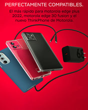 Cargar imagen en el visor de la galería, Cargador Motorola 68W Turbo Power cable USB-C de 6,5A Original
