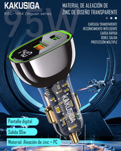 Cargar imagen en el visor de la galería, Cargador Plugin De Carro Carga Rápida Kaku De Doble Puerto Usb 95W Ksc-1054