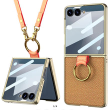 Cargar imagen en el visor de la galería, Estuche GKK Electroplata de Lujo Con correa para Samsung Z Flip7
