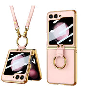 Cargar imagen en el visor de la galería, Estuche GKK Electro Plateado Con Anillo para Samsung Z Flip5