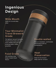 Cargar imagen en el visor de la galería, Cafetera Prensa francesa portátil Viajera Marca Icafilas