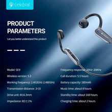 Cargar imagen en el visor de la galería, Audífonos Bluetooth Conduccion Osea Celebrat SE9 5.3