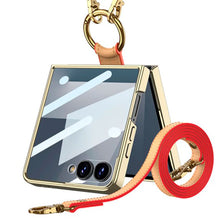 Cargar imagen en el visor de la galería, Estuche GKK Electroplata de Lujo Con correa para Samsung Z Flip7