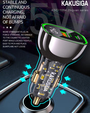 Cargar imagen en el visor de la galería, Cargador Plugin De Carro Carga Rápida Kaku De Doble Puerto Usb 95W Ksc-1054