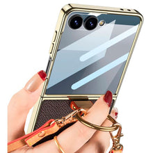 Cargar imagen en el visor de la galería, Estuche GKK Electroplata de Lujo Con correa para Samsung Z Flip7