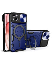 Cargar imagen en el visor de la galería, Estuche Proteccion Camara Con Soporte iPhone 15
