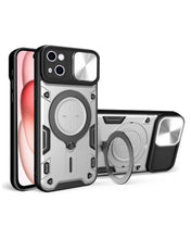 Cargar imagen en el visor de la galería, Estuche Proteccion Camara Con Soporte iPhone 15