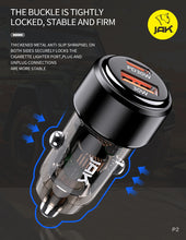 Cargar imagen en el visor de la galería, Cargador De Carro Carga Rápida  dos puestos usb+tipo C 60w P2
