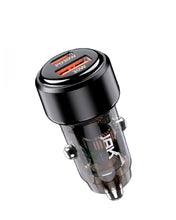 Cargar imagen en el visor de la galería, Cargador De Carro Carga Rápida  dos puestos usb+tipo C 60w P2
