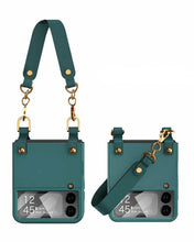 Cargar imagen en el visor de la galería, Estuche GKK Handbag + glass Con Correa para Samsung Z Flip 4