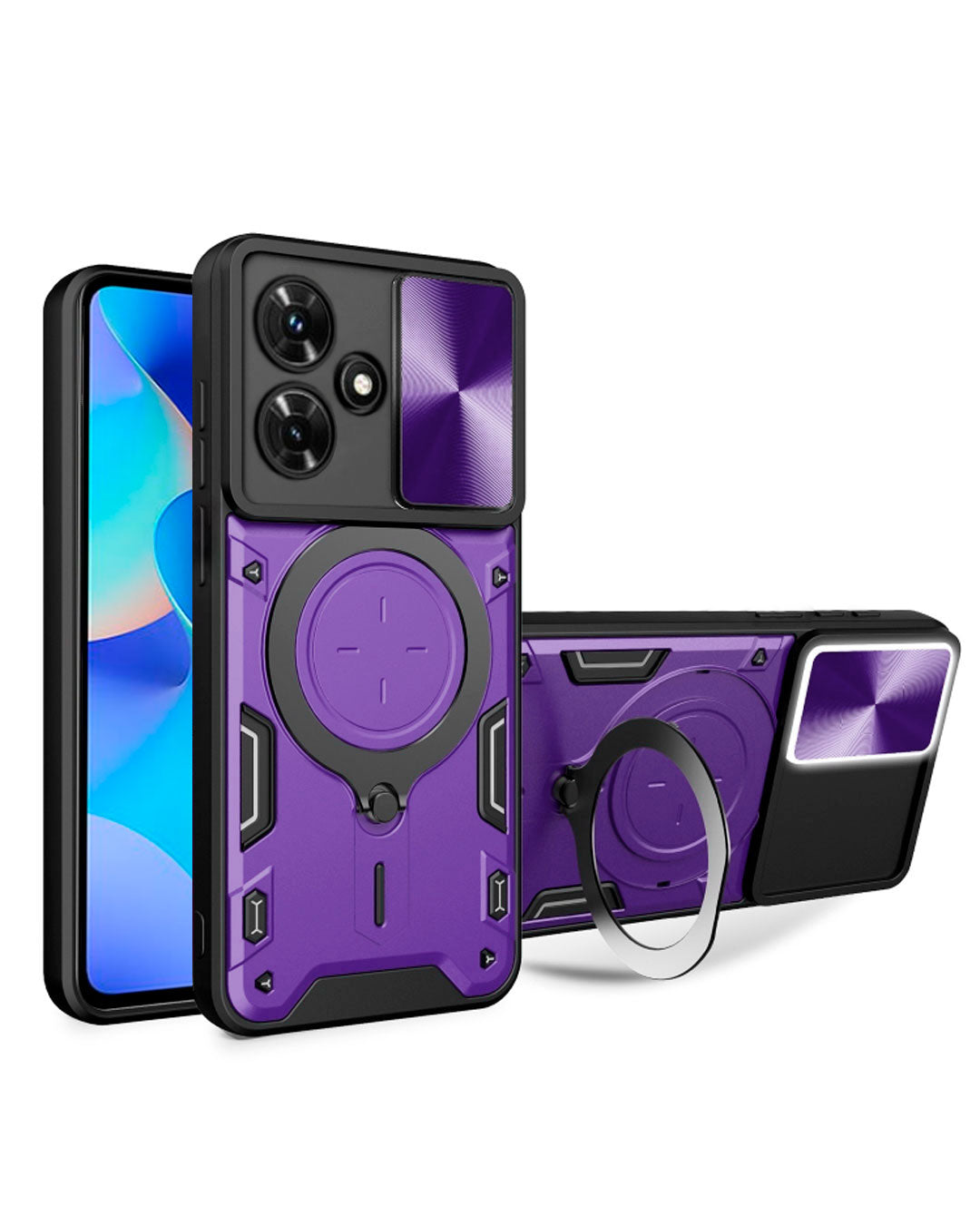 Estuche Proteccion Camara Con Soporte Tecno Spark 10 Pro