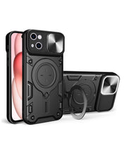 Cargar imagen en el visor de la galería, Estuche Proteccion Camara Con Soporte iPhone 15