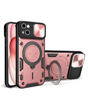 Cargar imagen en el visor de la galería, Estuche Proteccion Camara Con Soporte iPhone 15
