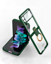 Cargar imagen en el visor de la galería, Estuche GKK Phantom Anillo de Lujo Transparente para Samsung Z Flip 4