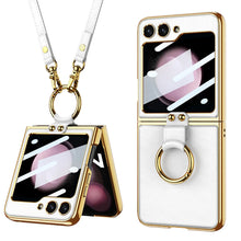 Cargar imagen en el visor de la galería, Estuche GKK Electro Plateado Con Anillo para Samsung Z Flip5