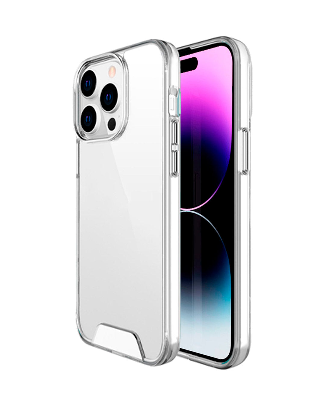 Protector Case iPhone 14 Pro + Vidrio Templado Pantalla y Camara SPACE