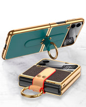 Cargar imagen en el visor de la galería, Estuche GKK Electro Plateado de Lujo Con correa para Samsung Z Flip6