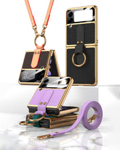 Cargar imagen en el visor de la galería, Estuche GKK Electro Plateado de Lujo Con correa para Samsung Z Flip6