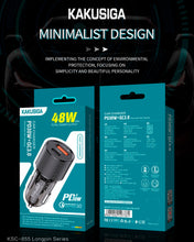 Cargar imagen en el visor de la galería, Cargador De Carro Carga Rápida Kaku De Puerto Usb + Tipo C 48w Ksc-856