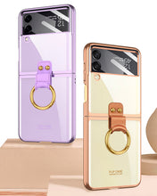 Cargar imagen en el visor de la galería, Estuche GKK Phantom Anillo de Lujo Transparente para Samsung Z Flip 4