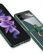 Cargar imagen en el visor de la galería, Estuche GKK Phantom Anillo de Lujo Transparente para Samsung Z Flip 4