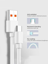 Cargar imagen en el visor de la galería, Cable Datos Carga Rapida Huawei USB a Tipo C Punta Naranja 6A