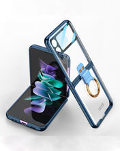 Cargar imagen en el visor de la galería, Estuche GKK Phantom Anillo de Lujo Transparente para Samsung Z Flip 4