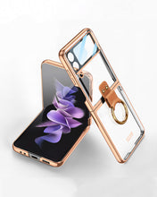 Cargar imagen en el visor de la galería, Estuche GKK Phantom Anillo de Lujo Transparente para Samsung Z Flip 4