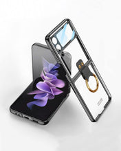 Cargar imagen en el visor de la galería, Estuche GKK Phantom Anillo de Lujo Transparente para Samsung Z Flip 4