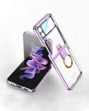 Cargar imagen en el visor de la galería, Estuche GKK Phantom Anillo de Lujo Transparente para Samsung Z Flip 4