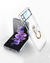 Cargar imagen en el visor de la galería, Estuche GKK Phantom Anillo de Lujo Transparente para Samsung Z Flip 4