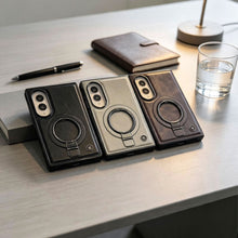 Cargar imagen en el visor de la galería, Estuche NY Leather con anillo soporte para Z fold8
