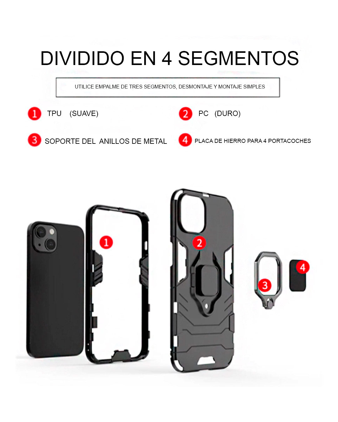 Caso Xiaomi 13t / 13t Pro Funda Billetera Soporte Anillo - Temu Mexico