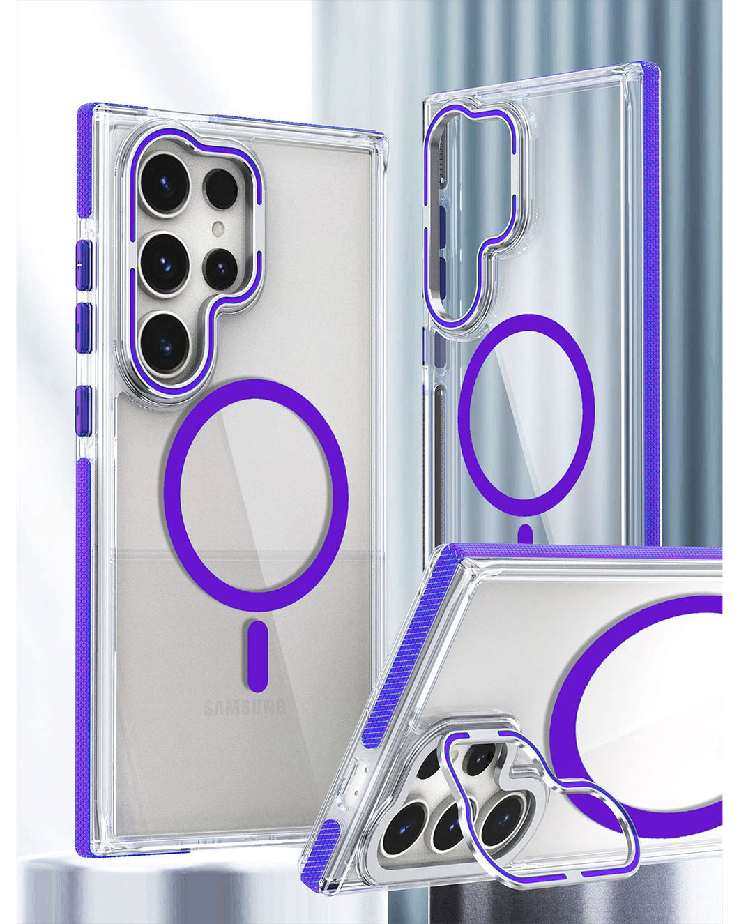 Estuche colortech transparente con  Magsafe  para Samsung S23 ultra