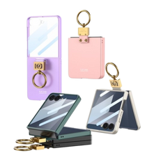 Cargar imagen en el visor de la galería, Estuche GKK Leather Anillo Deluxe + Glass para Samsung Z Flip7
