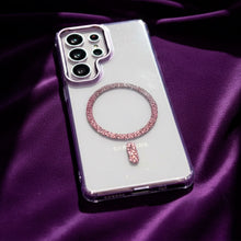 Cargar imagen en el visor de la galería, Estuche Acrílico magSafe Con Anillo Brillante Diamond Compatible Con Samsung S26 Ultra
