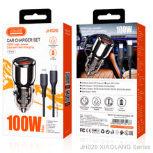 Cargar imagen en el visor de la galería, Cargador De Carro Carga Rápida  De Doble Puerto Usb 100W  para Iphone  JokadeJ026
