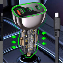 Cargar imagen en el visor de la galería, Cargador De Carro Carga Rápida Kaku Tres Puertos Usb 125W Max Ksc-1057
