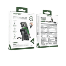 Cargar imagen en el visor de la galería, Power Bank Acefast De 10.000mah  22.5w con cable de datos retráctil tipo c Inalambrico
