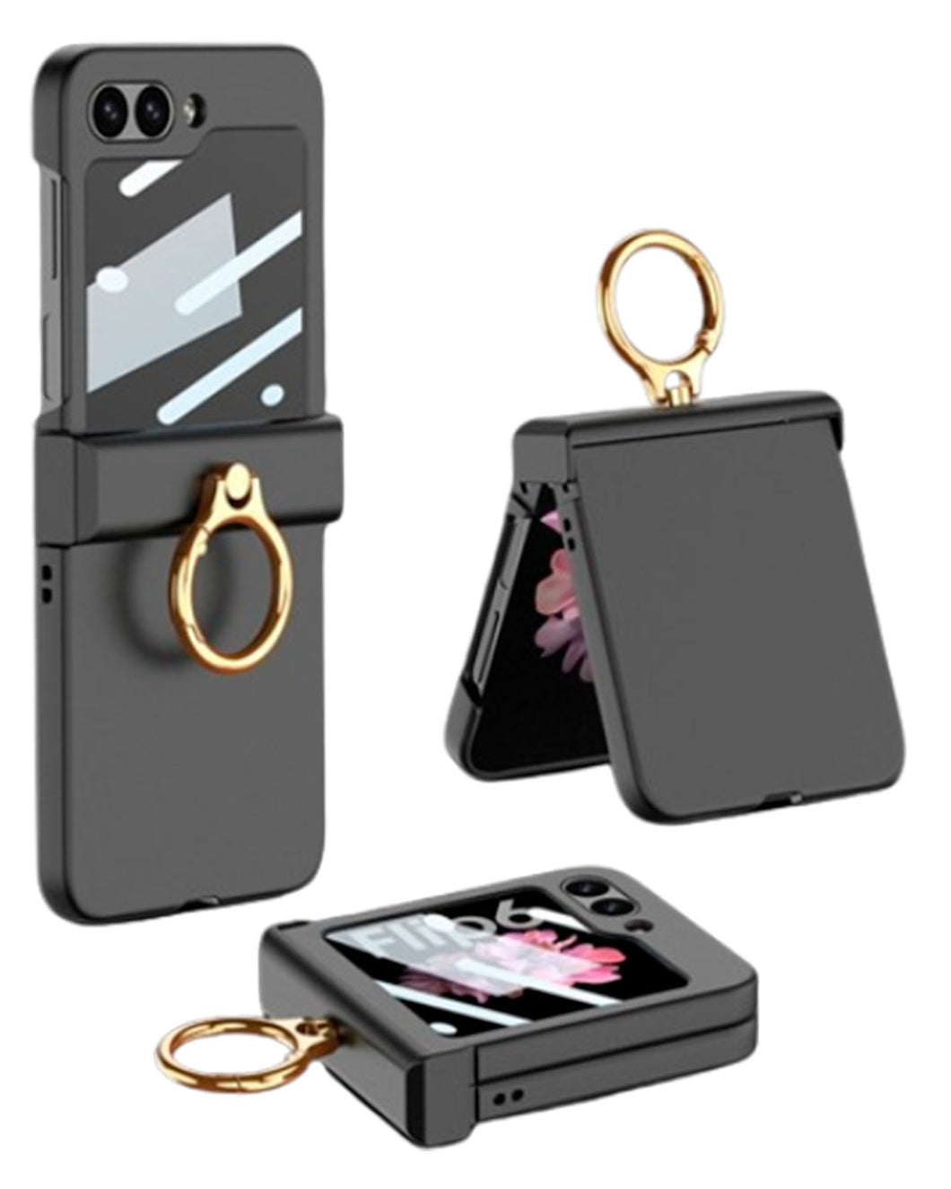 Estuche Slim Ring + Glass para Samsung Galaxy Z Flip5