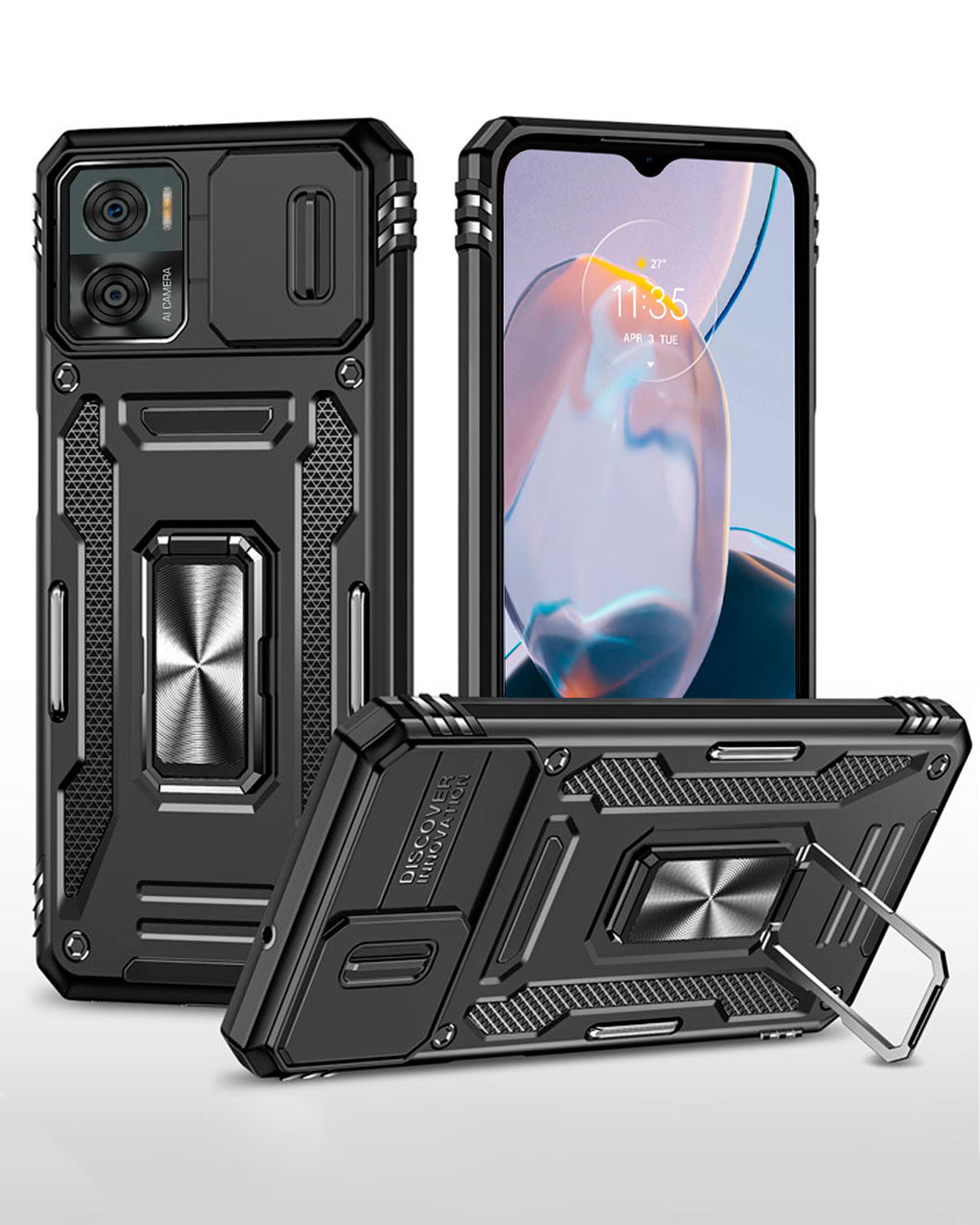 Funda Anti Golpes Anillo 360 Protección Camara Deslizable E22