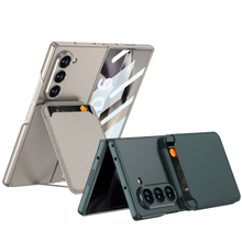 Cargar imagen en el visor de la galería, Funda Acrilico Leather Card+ Glass Para Samsung Z Fold7
